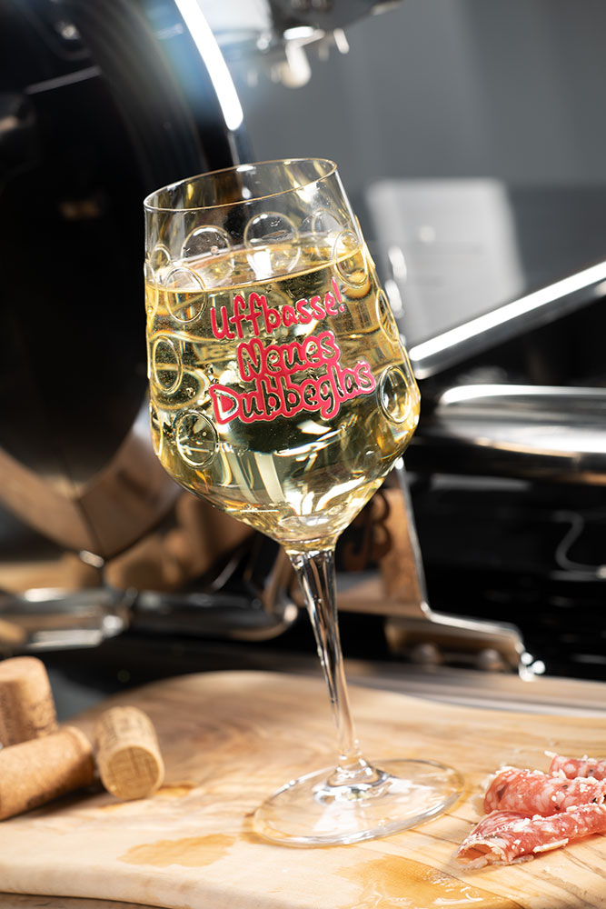 Uffbasse! Neues Dubbeglas