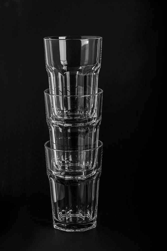 Das Glas Harley ist stapelbar