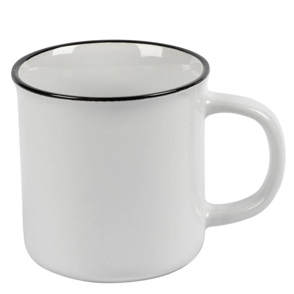 Vintage 35 cl weiss mit schwarzem Rand